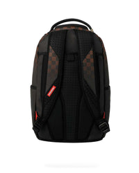 Sprayground Brown Check Ghost Drip Backpack, back view