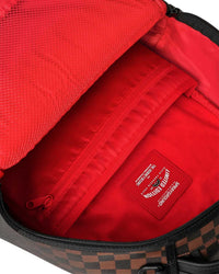 Sprayground Brown Check Ghost Drip Backpack, interior lining