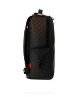 Sprayground Brown Check Ghost Drip Backpack, side view