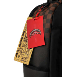 Sprayground Brown Check Ghost Drip Backpack, Sprayground hang tags