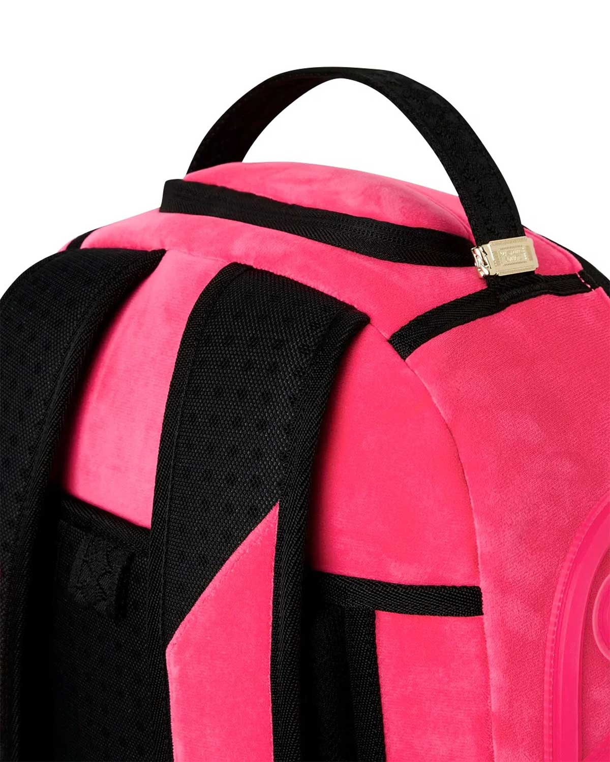 Sprayground Candy-Raver Shark Backpack, top handle detail