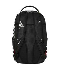 Sprayground Canvas Chaos Backpack, back view showing padded shoulder straps