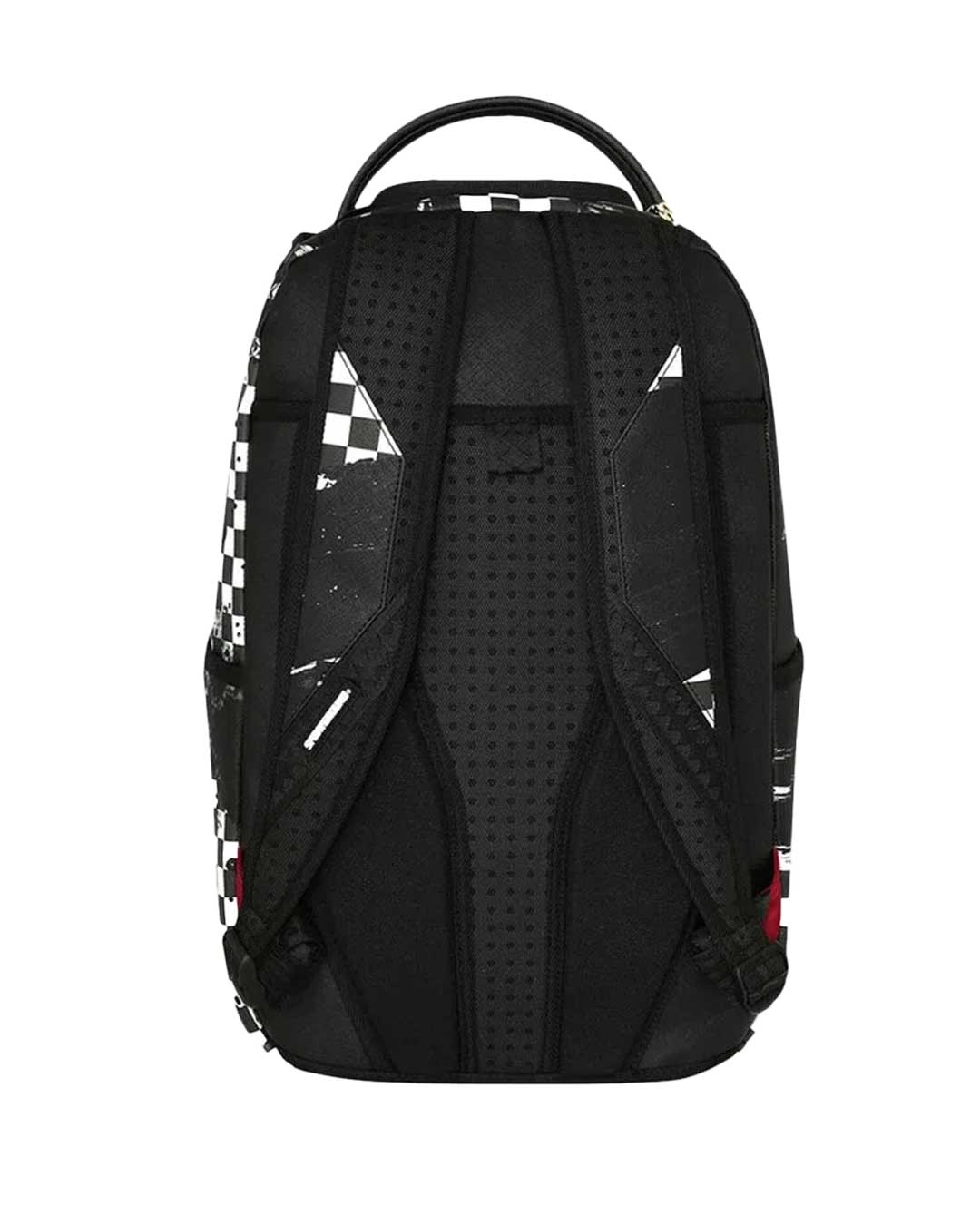 Sprayground Canvas Chaos Backpack, back view showing padded shoulder straps