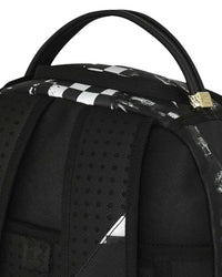 Sprayground Canvas Chaos Backpack, close-up of the top carry handle