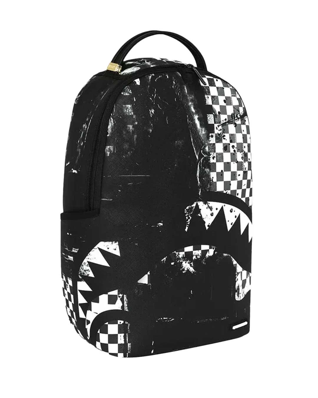 Sprayground Canvas Chaos Backpack, side profile view