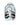 Sprayground Casper Fade Away Backpack, light-blue checkered backpack with Casper fading between drippy black shark jaws, front view