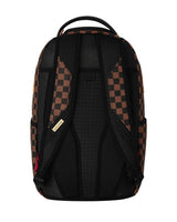 Sprayground Chess Not Checkers Backpack, back view showing padded shoulder straps