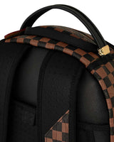Sprayground Chess Not Checkers Backpack, close-up of the top carry handle
