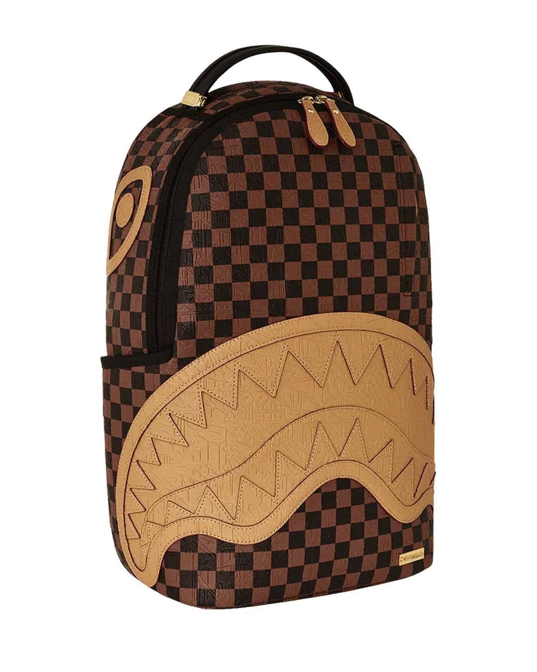 Sprayground Chess Not Checkers Backpack, side profile view