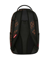 Sprayground Clawed Up Backpack, back view showing padded shoulder straps