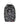 Sprayground Crazy Thoughts Backpack, black backpack covered in white marker doodles around a sketched shark mouth, front view