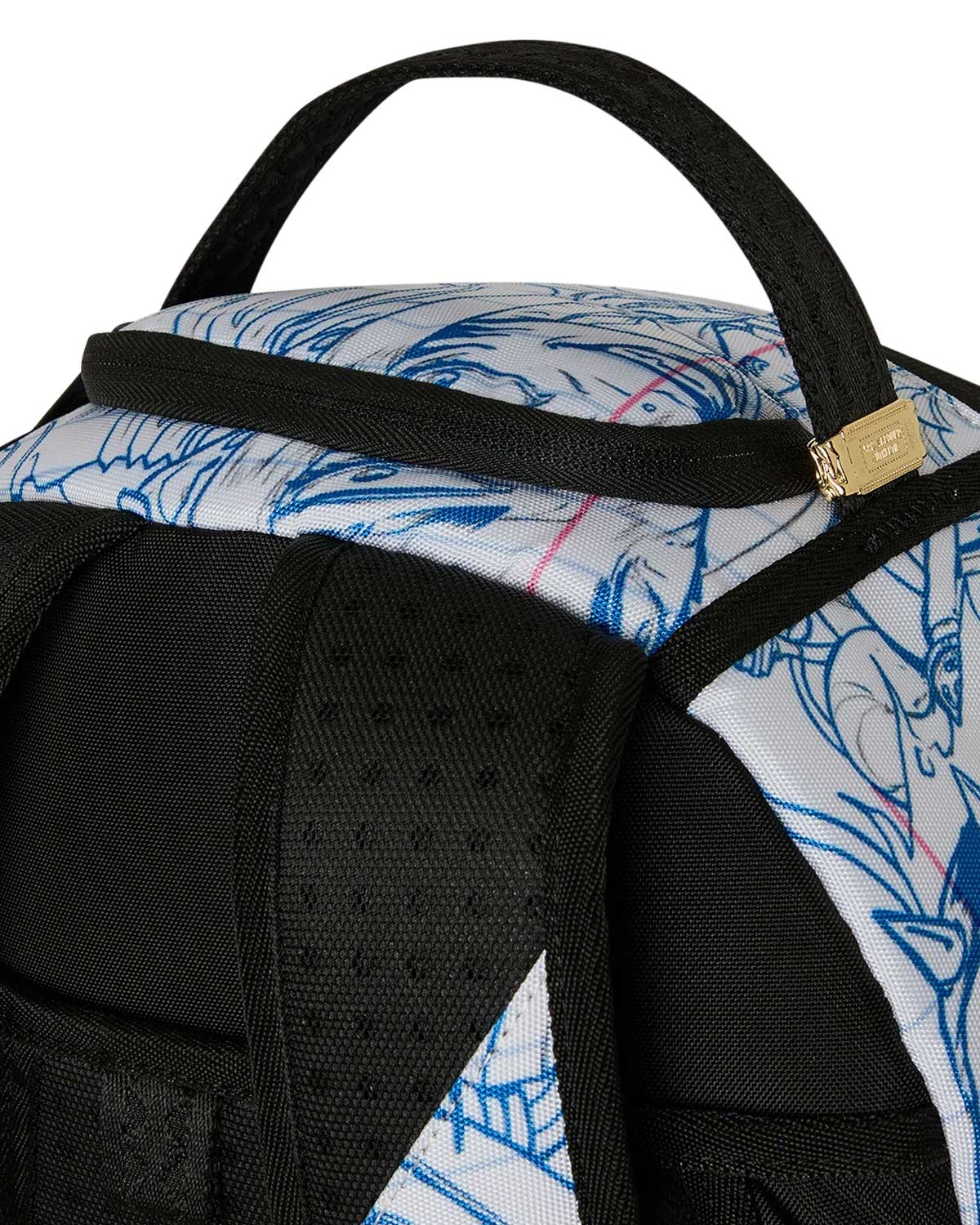 Sprayground Depth Of Sketch Backpack, top handle detail