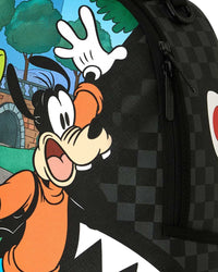 Sprayground Disney Goofy Being Goofy Backpack, close-up of the printed graphic detail