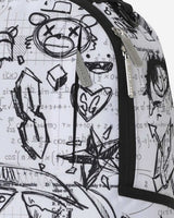 Sprayground Doodles Over Math Homework Backpack, close-up of the doodle detail