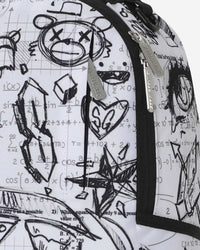 Sprayground Doodles Over Math Homework Backpack, close-up of the doodle detail