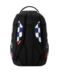 Sprayground First Place Chase Backpack, back view showing padded shoulder straps