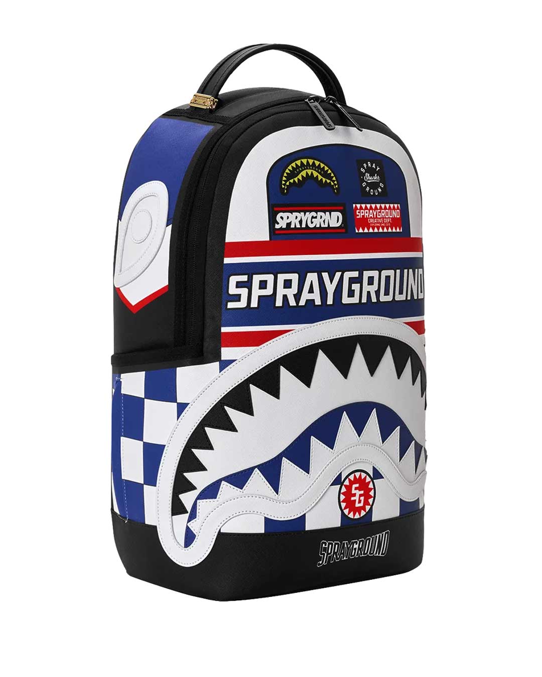 Sprayground First Place Chase Backpack, side profile view