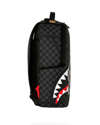 Sprayground Hunter X Hunter Mark X Backpack, side view of the shark-teeth wings