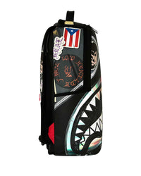 Sprayground Jon Z Burned Disc Backpack black, side profile view