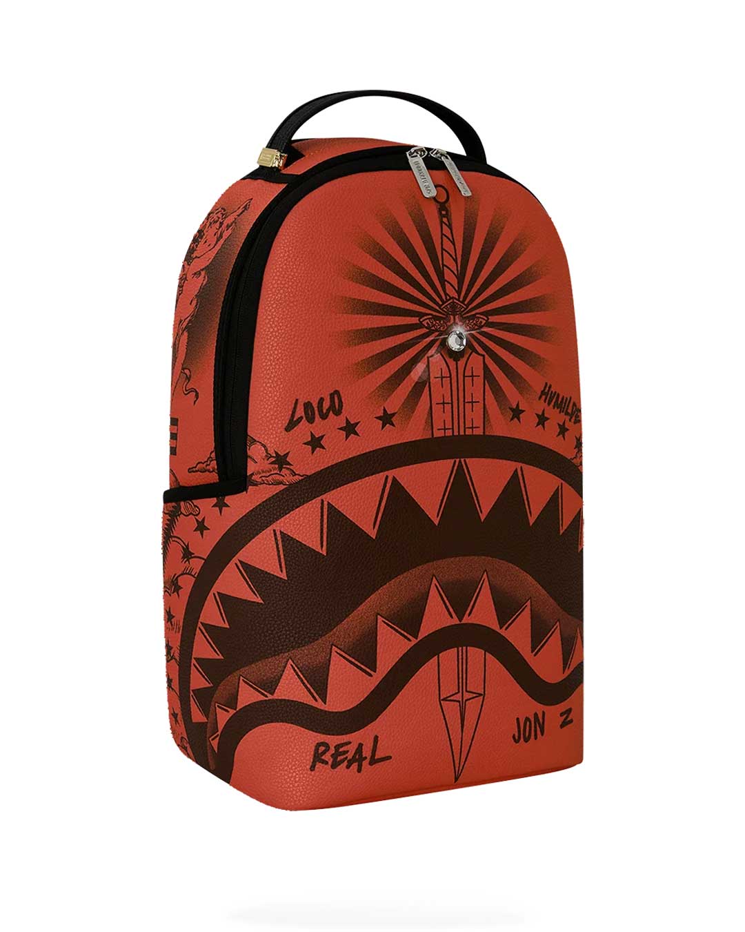 Sprayground Jon Z Tattoos Backpack red, left side view