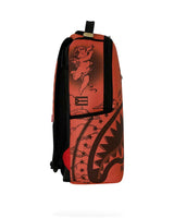 Sprayground Jon Z Tattoos Backpack red, side profile view