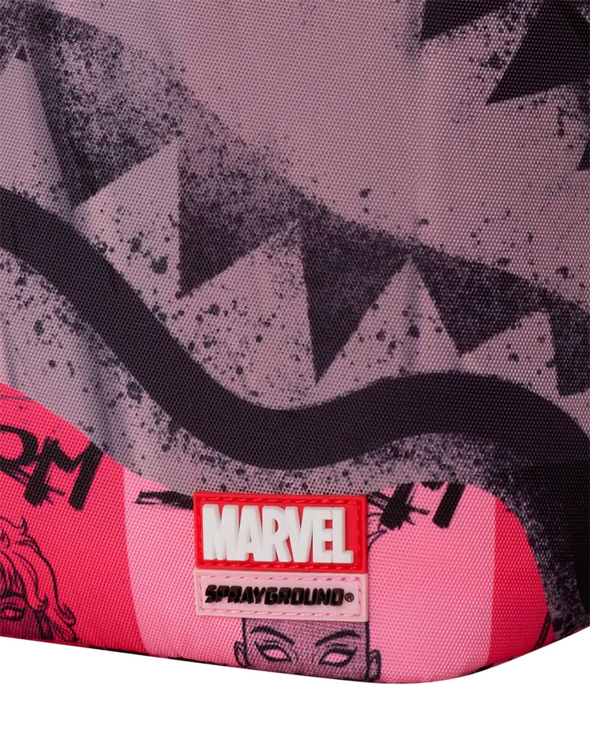 Sprayground Marvel Storm Wanted Posters Backpack, Marvel logo detail