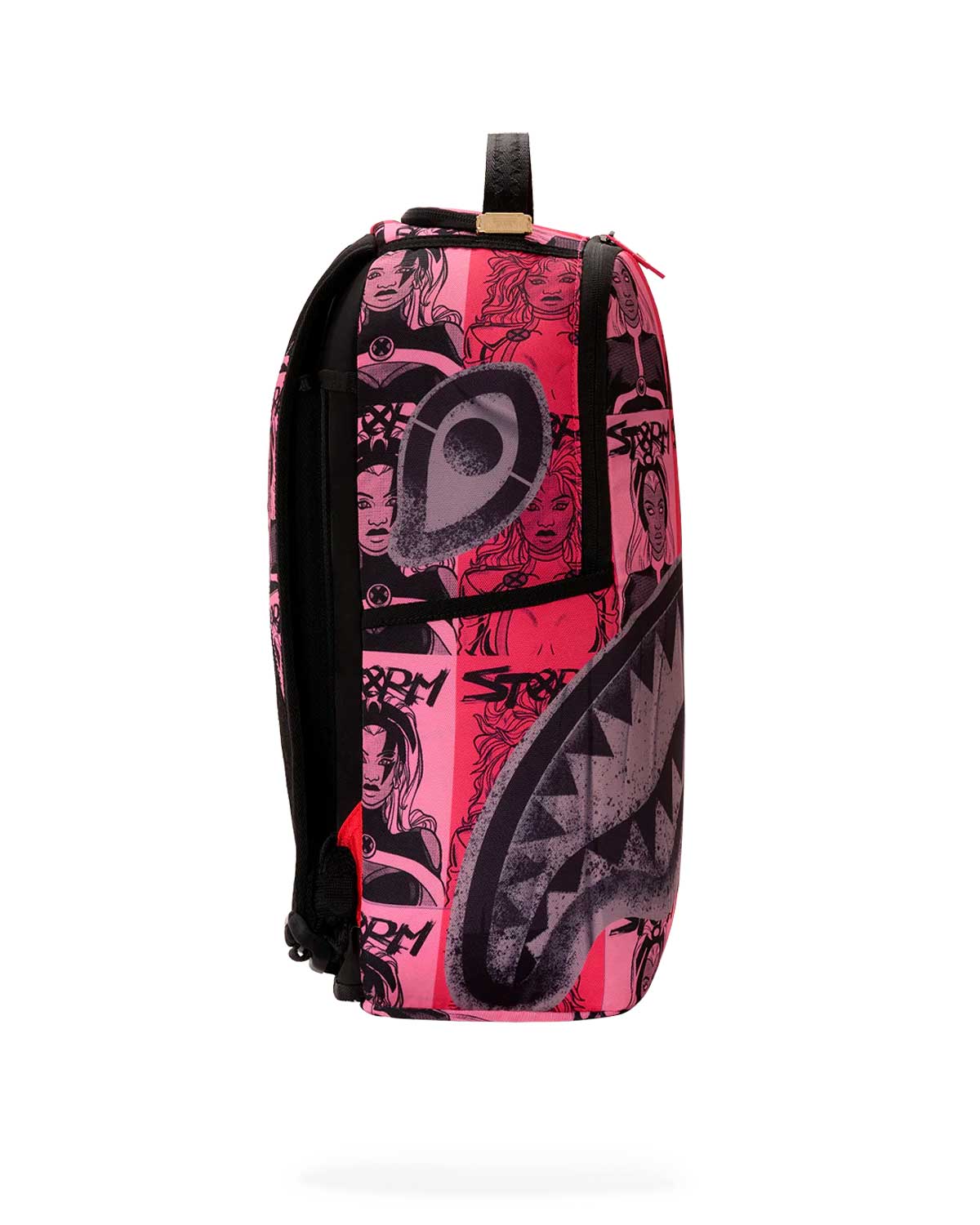 Sprayground Marvel Storm Wanted Posters Backpack, side profile view