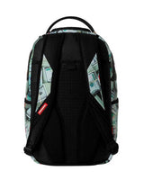 Sprayground Money Banks Backpack, back view showing padded shoulder straps