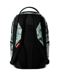 Sprayground Money Banks Backpack, back view showing padded shoulder straps
