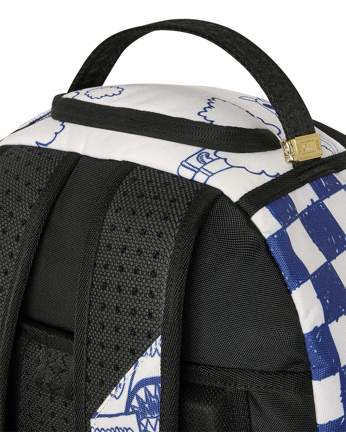 Sprayground Money Boys Poster Doodle Backpack, top handle detail