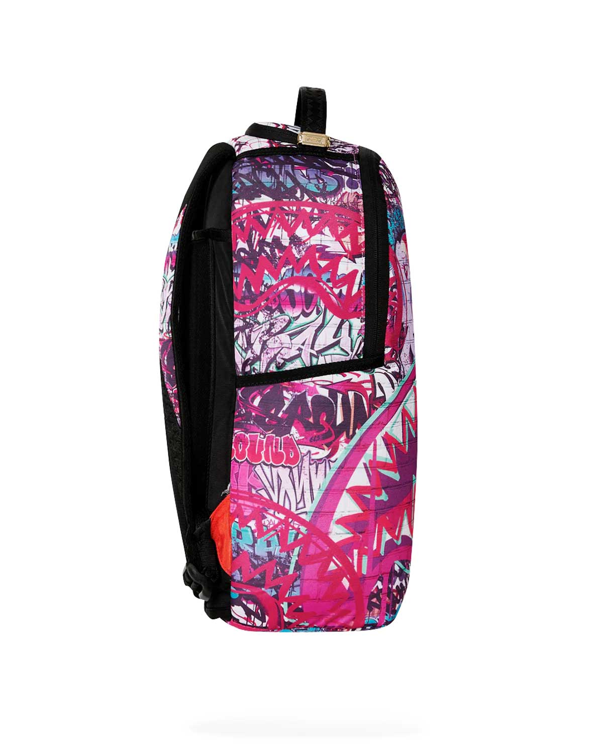 Sprayground My Little Pony Graff Backpack, side view of the graffiti print