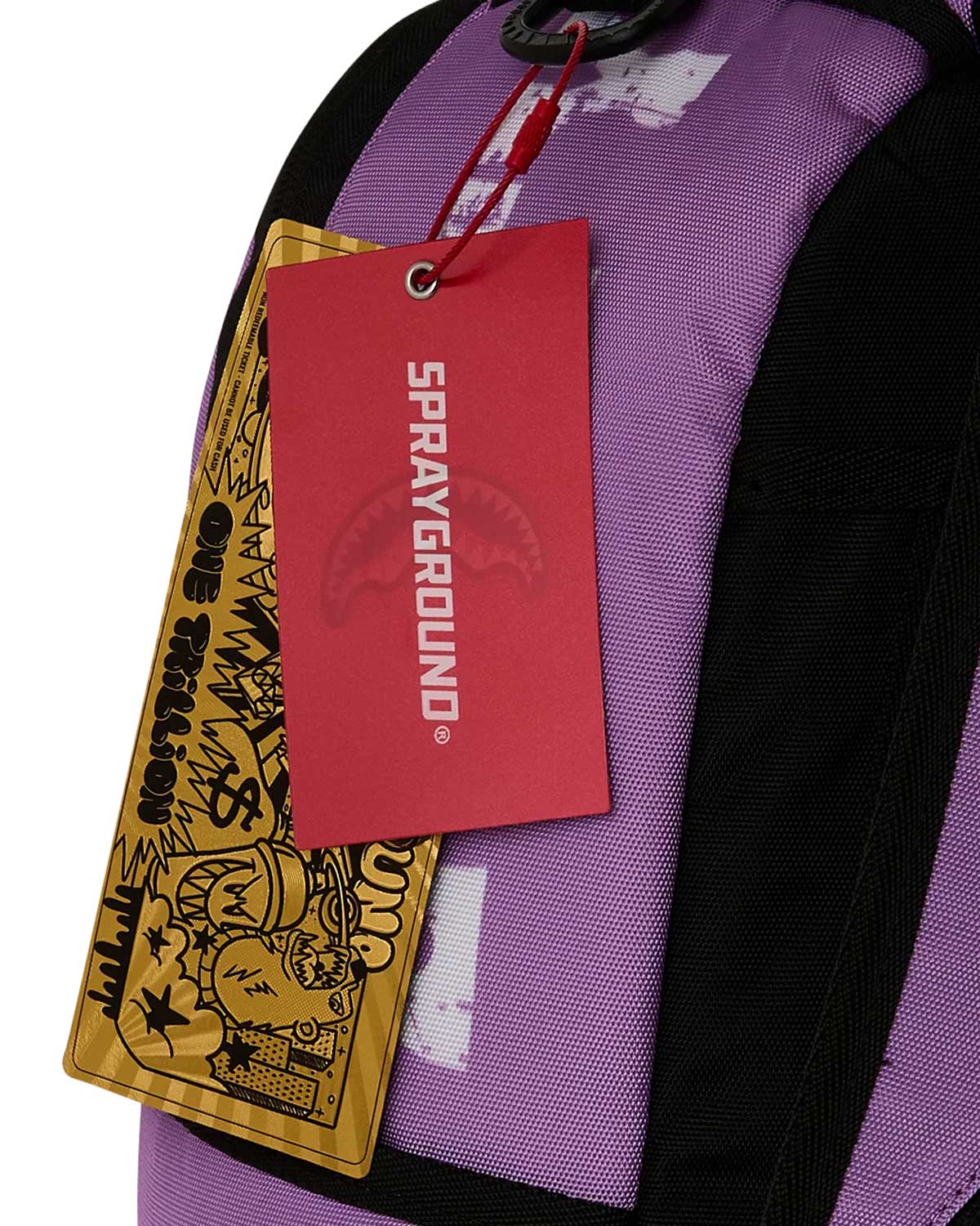 Sprayground One Piece Gear 5 Stencil Backpack, Sprayground hang tags