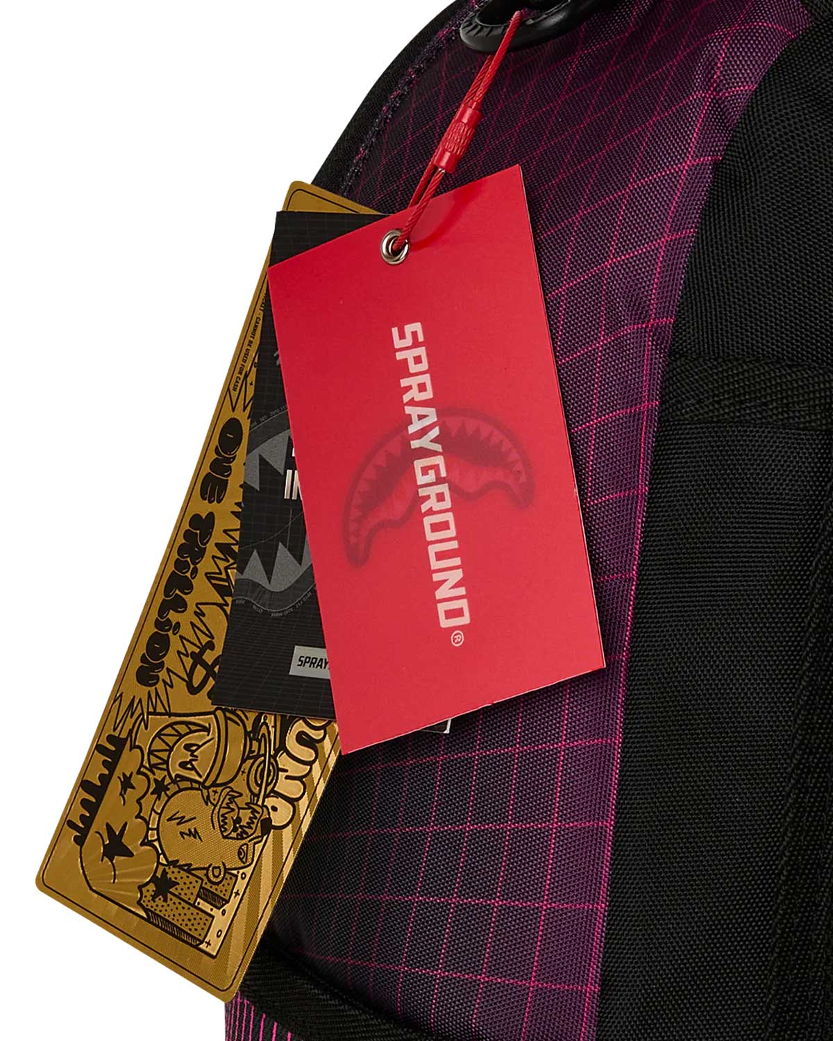 Sprayground Party Shark Fiber Optics Backpack, Sprayground hang tags