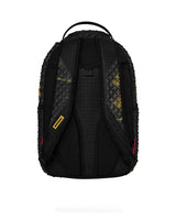 Sprayground Pyramid Stencil Shark Backpack Black, back view