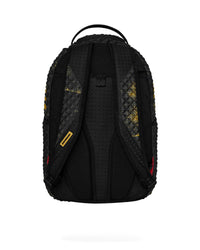 Sprayground Pyramid Stencil Shark Backpack Black, back view