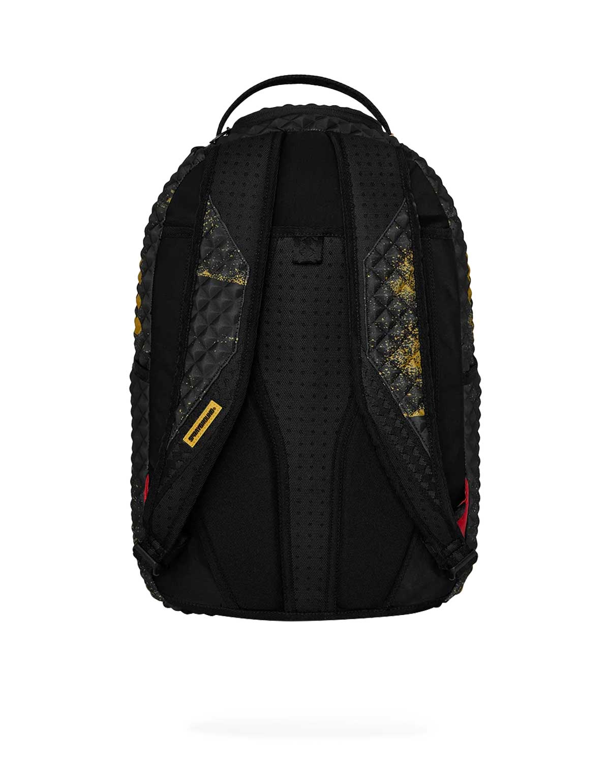 Sprayground Pyramid Stencil Shark Backpack Black, back view
