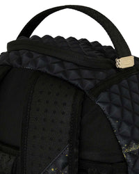 Sprayground Pyramid Stencil Shark Backpack Black, top handle detail