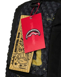 Sprayground Pyramid Stencil Shark Backpack Black, Sprayground hang tag