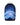 Sprayground Shark Central Neon Nebula Backpack, blue galaxy print with glowing neon shark-mouth outline, front view