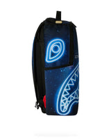 Sprayground Shark Central Neon Nebula Backpack, side profile view
