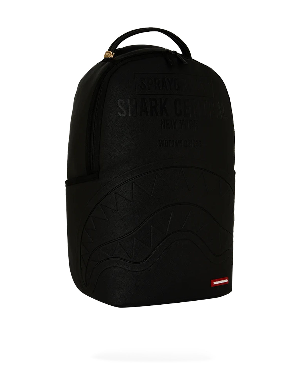 Sprayground Shark Central New York Embossed Black Nylon Backpack