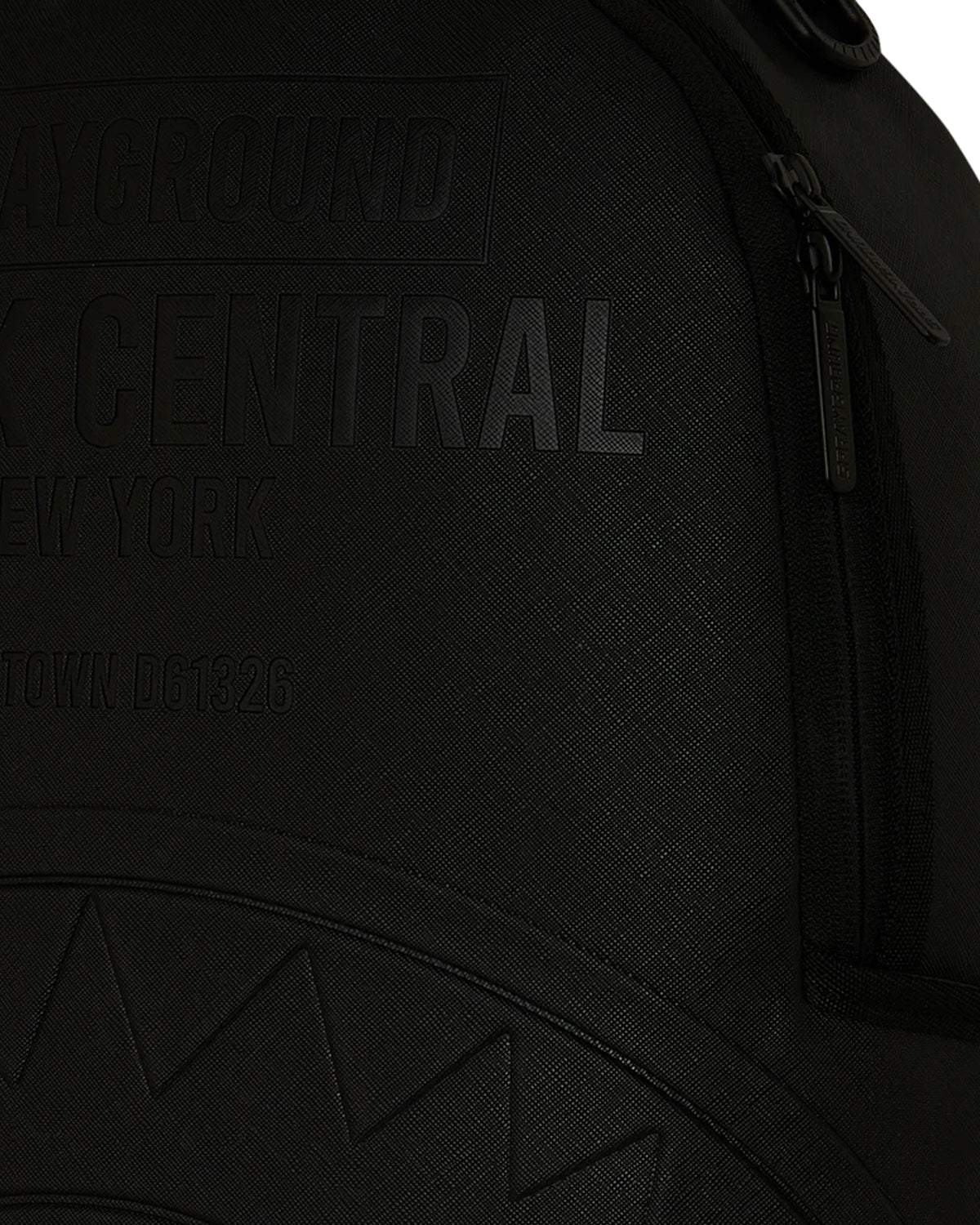 Sprayground Shark Central New York Embossed Black Nylon Backpack