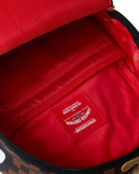 Sprayground Sharks In Paris Gold Drip DLXSV Backpack, interior lining and compartments