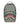 Sprayground Sharks In Paris Outlaws Backpack, sketched grey checkerboard backpack with cartoon faces and red shark mouth, front view