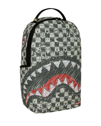 Sprayground Sharks In Paris Outlaws Backpack, side profile view