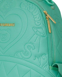Sprayground Baby Bear Baddie Mint, close-up of the embossed detail