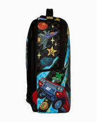 Sprayground Space Warped RMB Backpack blue, side profile view