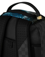 Sprayground Split Ocean Deep Backpack blue, close-up of the top carry handle