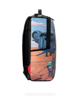 Sprayground Star Wars Mando and Grogu Reveal Backpack, side view of the checkered panels