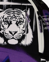 Sprayground Stencil Shark Attack Backpack purple, close-up of the top carry handle